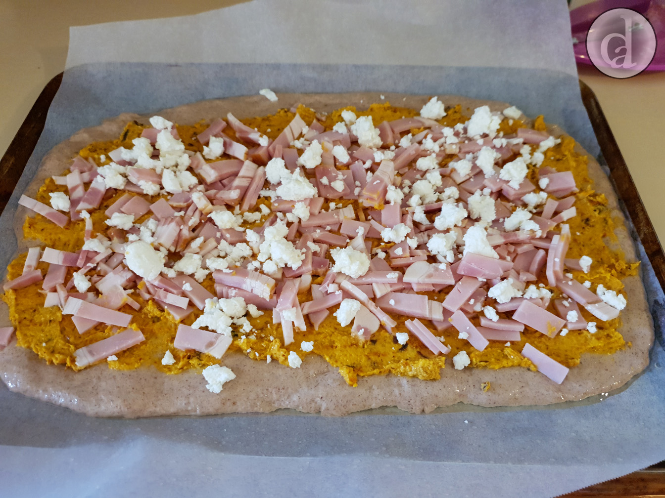 Roasted pumpkin, marinated goat cheese & bacon